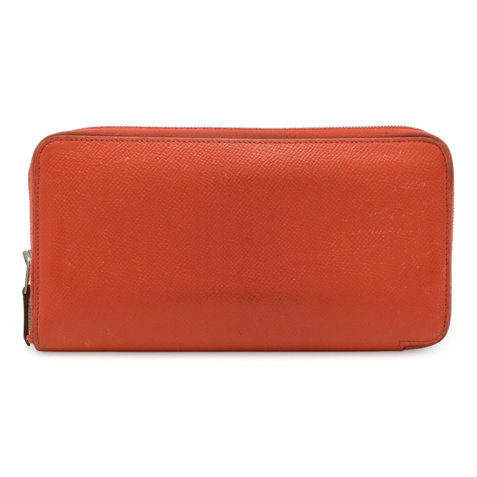 Hermes Azap Long Silkin Round Wallet In Epsom Leather With Rose Jaipur Pink Y...